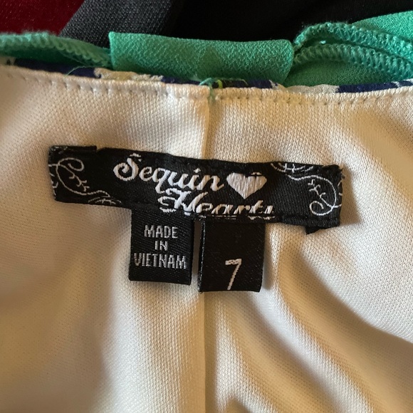 Sequin Hearts teal dress size 7 girls - Picture 3 of 3